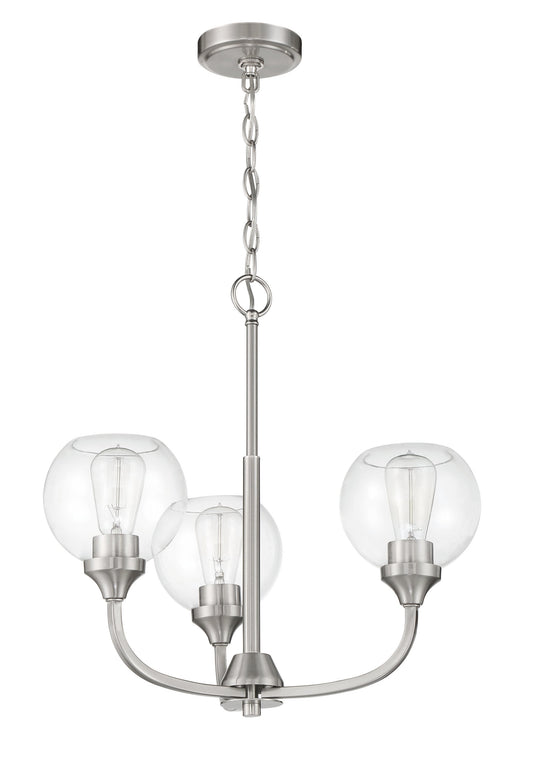Craftmade Glenda 3 -Light Brushed Nickel Traditional For Use in Bedrooms, Dining Rooms, Foyers, Living Rooms Chandelier 4827011