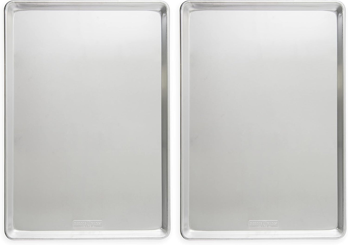 Nordic Ware Aluminum Full Size Sheet Pan 26 x 18 inches for commercial oven use, Full Sheet, 2-Pack (For Commercial Oven Use., Not for standard home ovens)