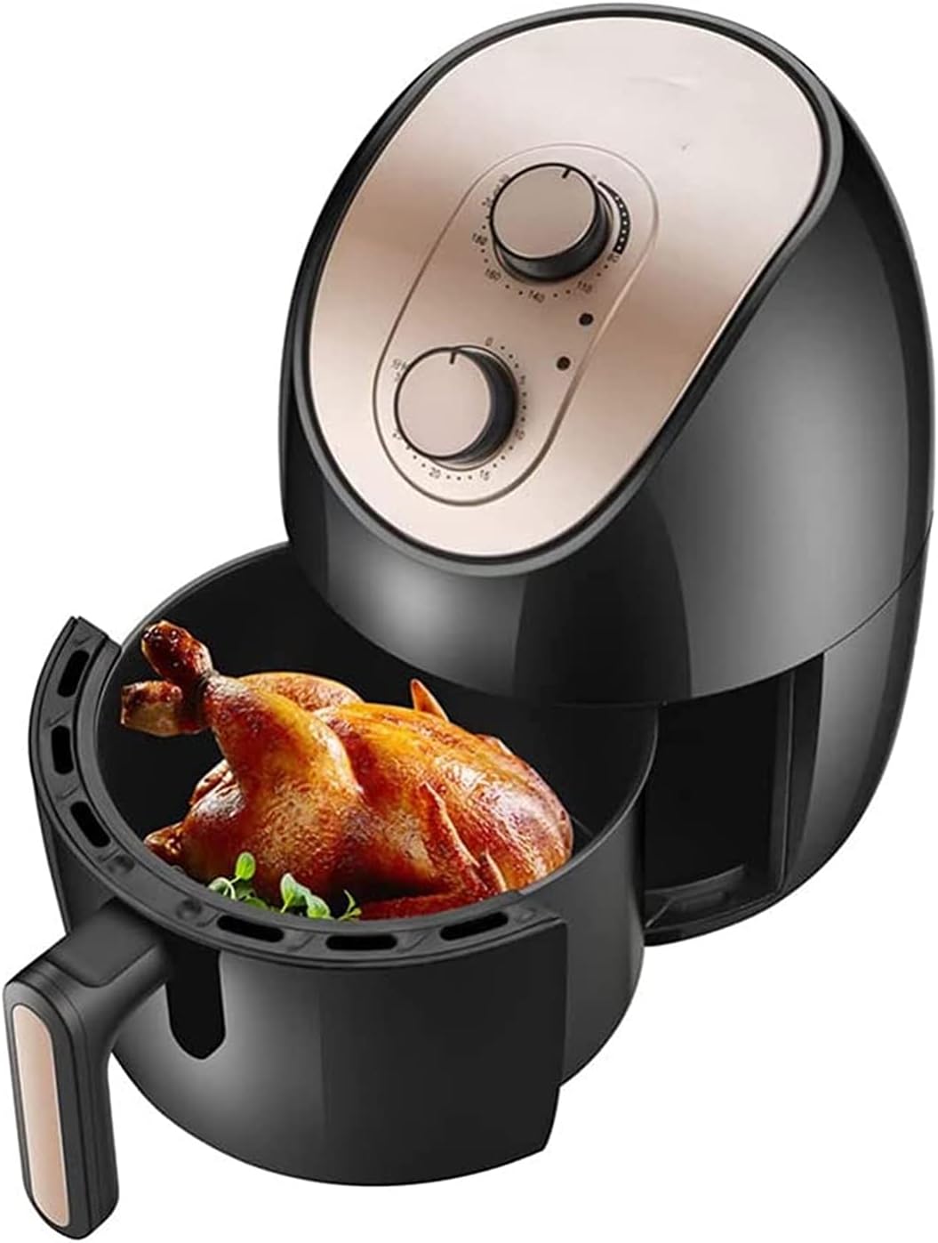 HHWKSJ Air Fryer, 4.2 Quart (4 Liter) Electric Hot Air Fryers Oven Oilless Cooker Nonstick Frying Pot,1250W (Black)