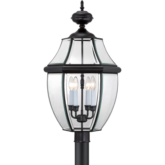 Quoizel Newbury 29.5-in Mystic Black Traditional Outdoor Light post lantern