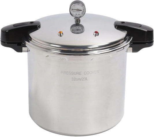 Professional Pressure Cooker, Pressure Cooker Thickened Aluminum Alloy 23L Large Capacity Polished Pressure Cooker for Induction Cooker Gas Stove Open Flame