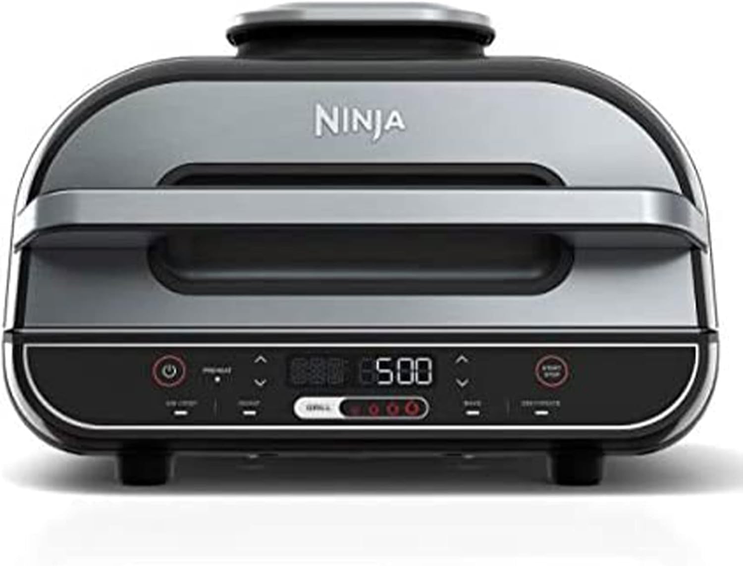 Ninja Foodi 5 In 1 Indoor Grill and Air Fryer with Surround Searing, Removable Grill Gate, Crisper Basket, Cooking Pot, and Smoke Control System