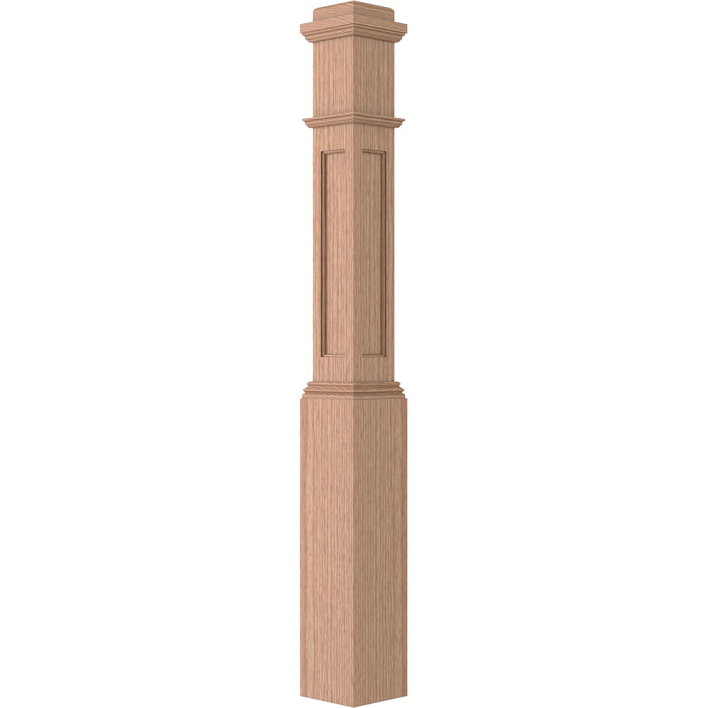 L.J. Smith Stair Systems 54-in x 6.25-in Unfinished Red oak Universal Stair Newel Post