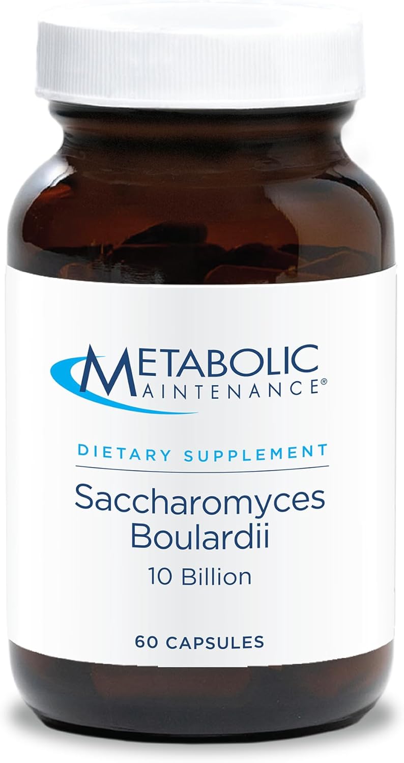 Metabolic Maintenance Saccharomyces Boulardii Probiotics - 10 Billion CFU S. Boulardii for Gut Health and Immune Support, Pure Saccharomyces-Boulardii for Men, Women, and Adults - 60 Capsules