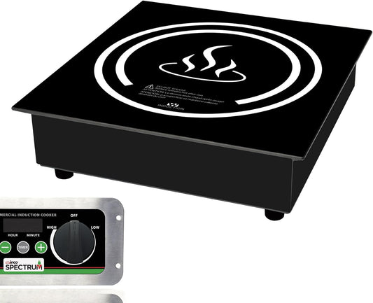 Winco EIDS-18 Commercial-Grade Drop-In Induction Cooktop Burner, 1800 W, 120V