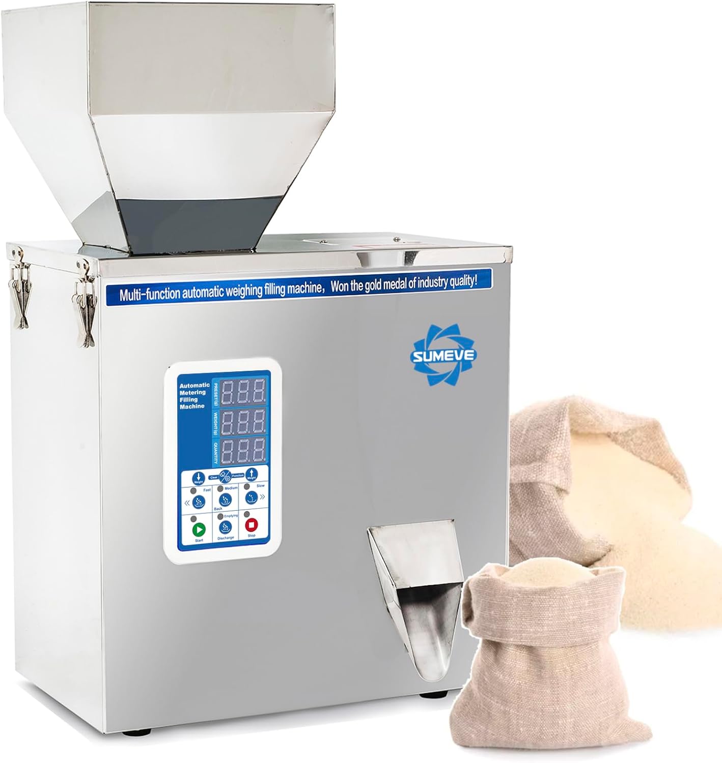 Powder Filling Machine, Multifunction Automatic Filling and Packing Machine, Particle Subpackage Machine 1-200g(0.44 lb)