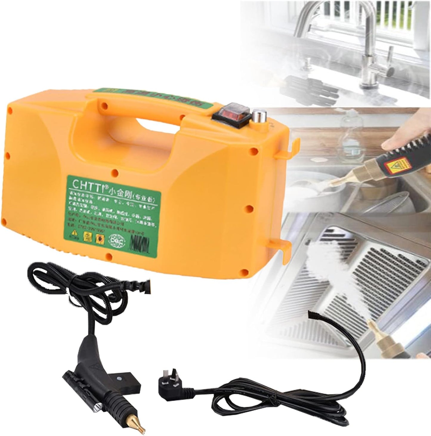 2600W High Temperature Pressurized Steam Cleaner Handheld Portable Steam Cleaning Machine Automatic Pumping,Home Appliances,Commercial,Hotel,Kitchen,Catering