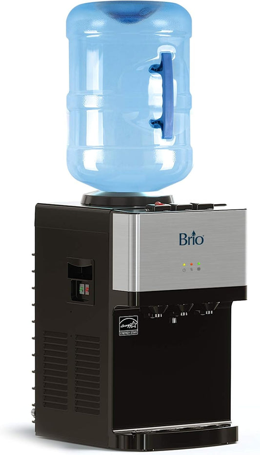 Brio Limited Edition Top Loading Countertop Water Cooler Dispenser with Hot Cold and Room Temperature Water. UL\/Energy Star Approved