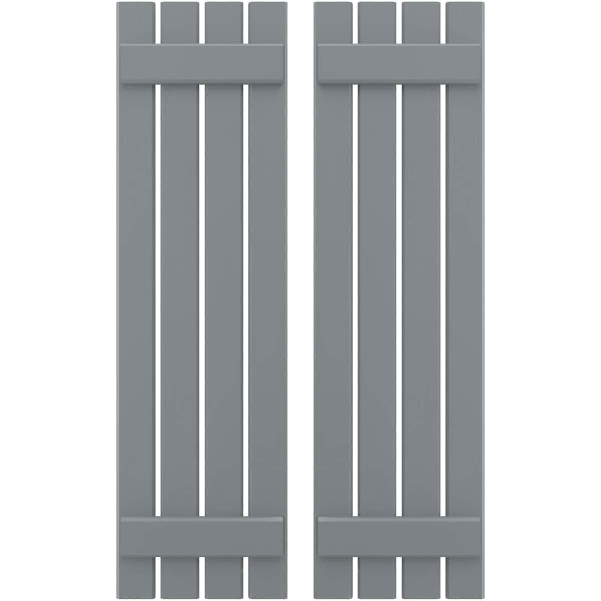 Ekena Millwork 15.5-in W x 60-in H Ocean Swell Board and batten Wood Exterior Shutters ( 2 -Pack )
