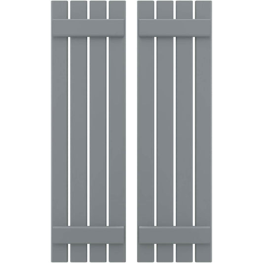 Ekena Millwork 15.5-in W x 60-in H Ocean Swell Board and batten Wood Exterior Shutters ( 2 -Pack )