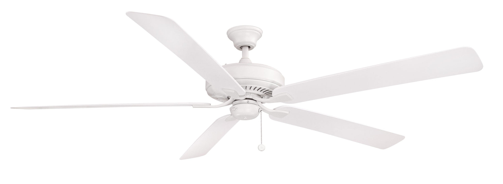 Fanimation Edgewood72 72-in Outdoor Matte White with Matte White Blades Ceiling Fan Light Kit Compatible ( 5 -Blade ) 5326251