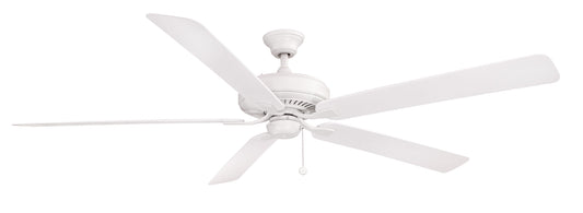 Fanimation Edgewood72 72-in Outdoor Matte White with Matte White Blades Ceiling Fan Light Kit Compatible ( 5 -Blade ) 5326251