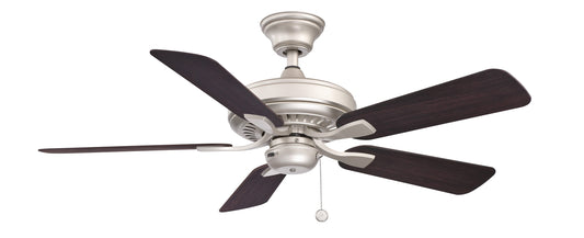 Fanimation Edgewood44 44-in Outdoor Brushed Nickel with Dark Walnut Blades Ceiling Fan Light Kit Compatible ( 5 -Blade ) 5326933