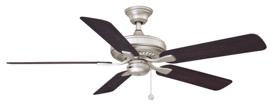 Fanimation Edgewood52 52-in Outdoor Brushed Nickel with Dark Walnut Blades Ceiling Fan Light Kit Compatible ( 5 -Blade ) 5326913