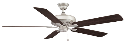 Fanimation Edgewood60 60-in Outdoor Brushed Nickel with Dark Walnut Blades Ceiling Fan Light Kit Compatible ( 5 -Blade ) 5326914