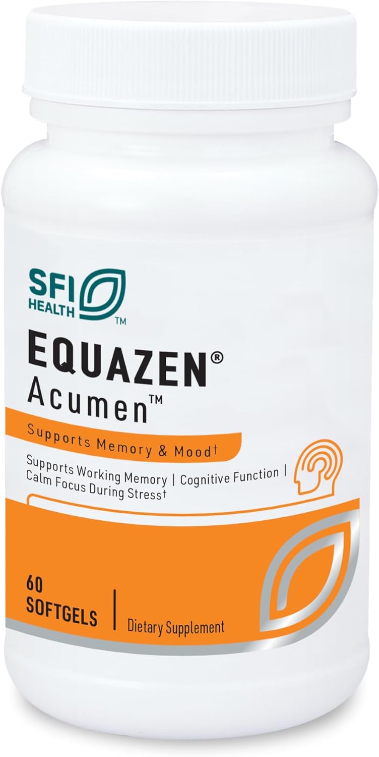 Klaire Labs SFI Health Acumen - Cognitive Support Supplement with Bacopa Monnieri Extract - Memory Support - Gluten-Free & Hypoallergenic Bacopa Capsules for Adults & Kids 7+ (60 Capsules)