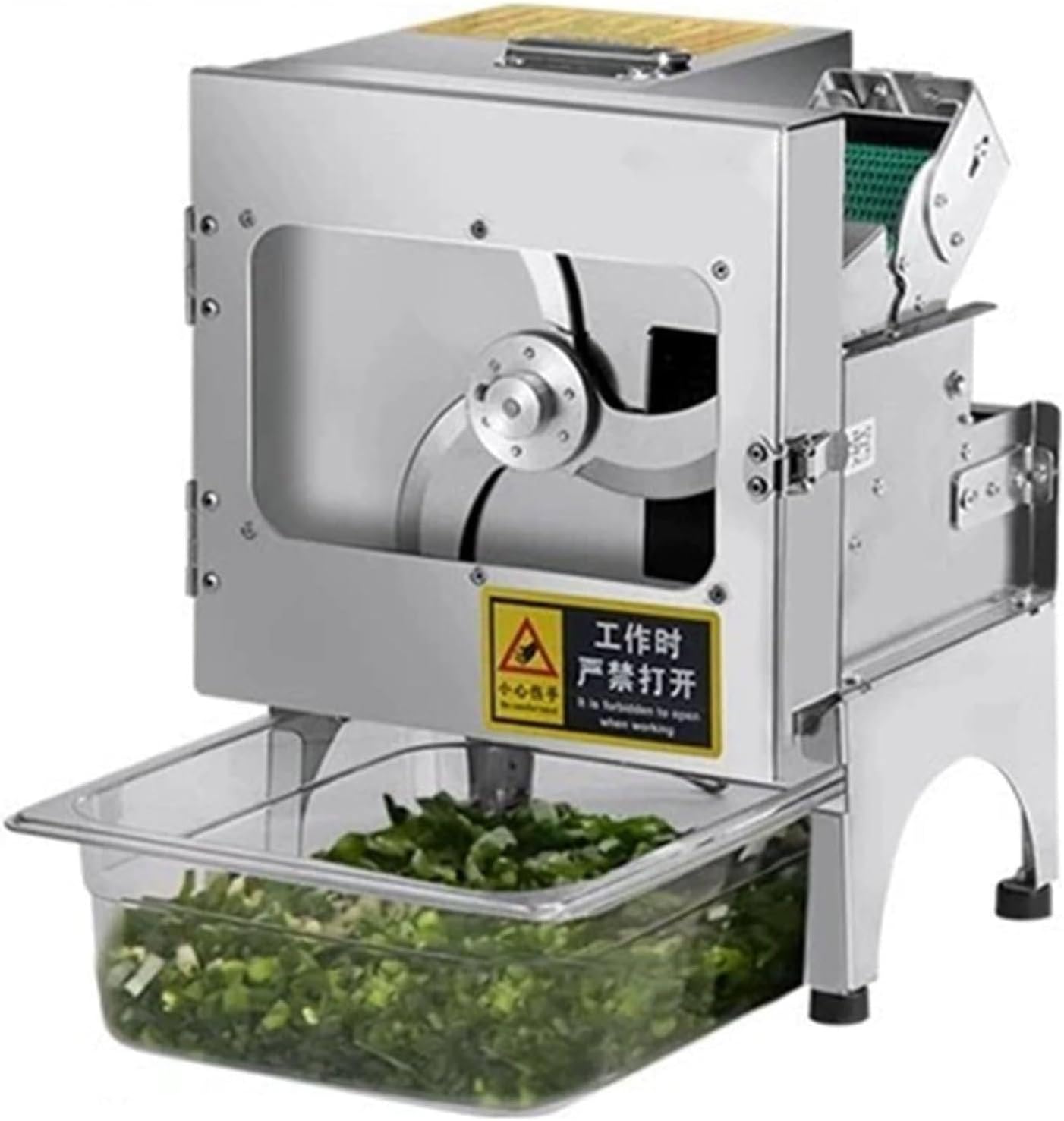 WEIZIIA Electric Vegetable Chopper, 200W Electric Vegetable Cutter Commercial Food Chopper Machine 1.3-35mm Thickness Adjustment Maximum Output 150kg\/Hour for Onion Coriander Leeks B