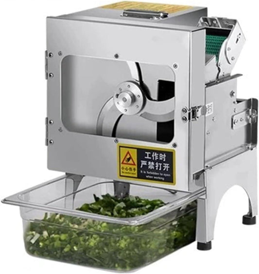WEIZIIA Electric Vegetable Chopper, 200W Electric Vegetable Cutter Commercial Food Chopper Machine 1.3-35mm Thickness Adjustment Maximum Output 150kg\/Hour for Onion Coriander Leeks B