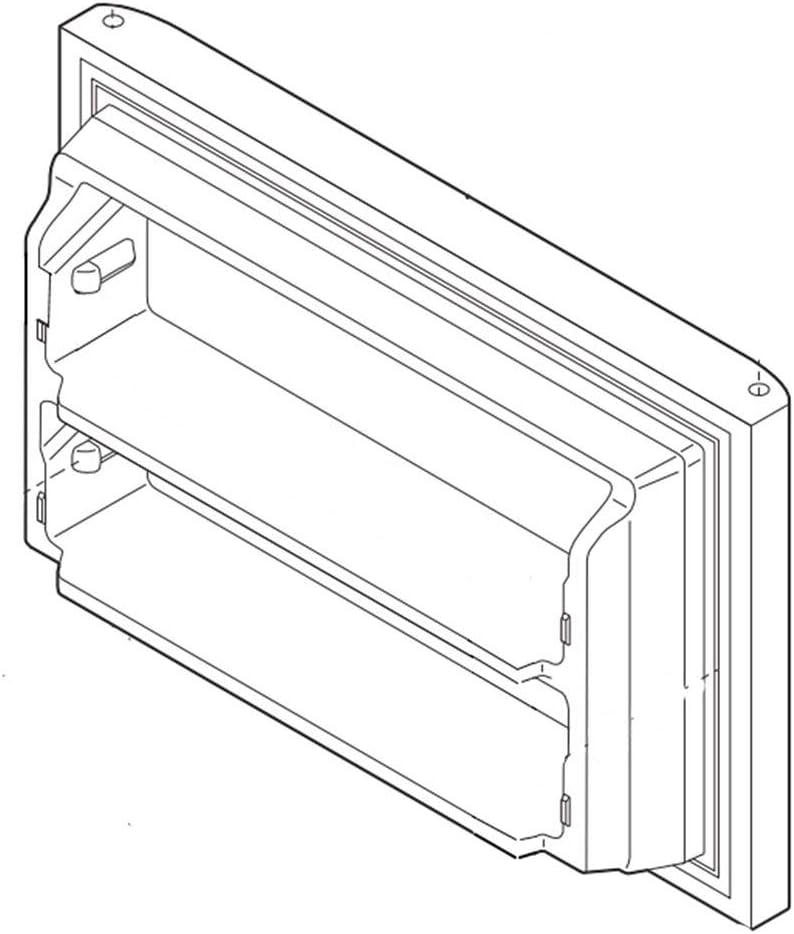 240437419 Refrigerator Freezer Door Assembly (Black) Genuine Original Equipment Manufacturer (OEM) Part Black