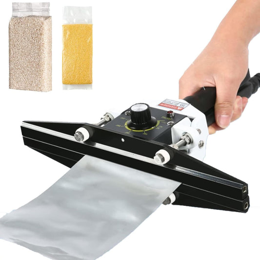 200\/300\/400\/500\/600mm Portable Handheld Impulse Bag Sealer - Heat Sealer Machine - 10mm Seal Width - 0-300℃ Temperature Control,for Food Packaging,Shrink Wrap,and Bag Sealing,600mm