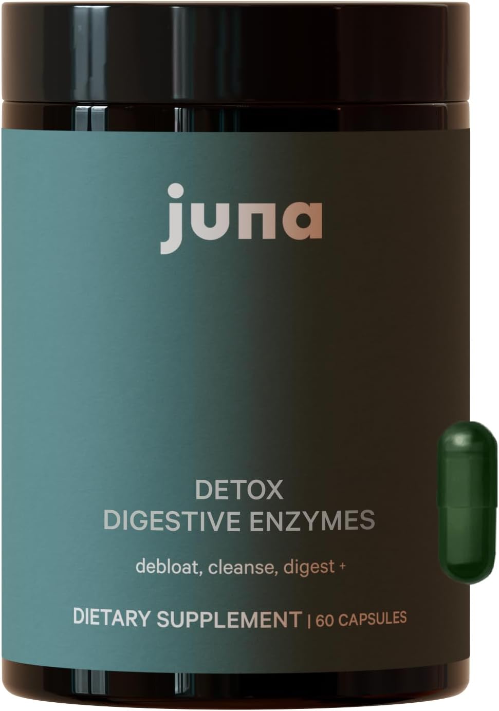 Juna Detox Digestive Enzymes & Probiotic - Fast-Acting Relief for Bloat, Gas, Indigestion & Discomfort - Promotes Healthy Digestion, Regularity & Gut Health