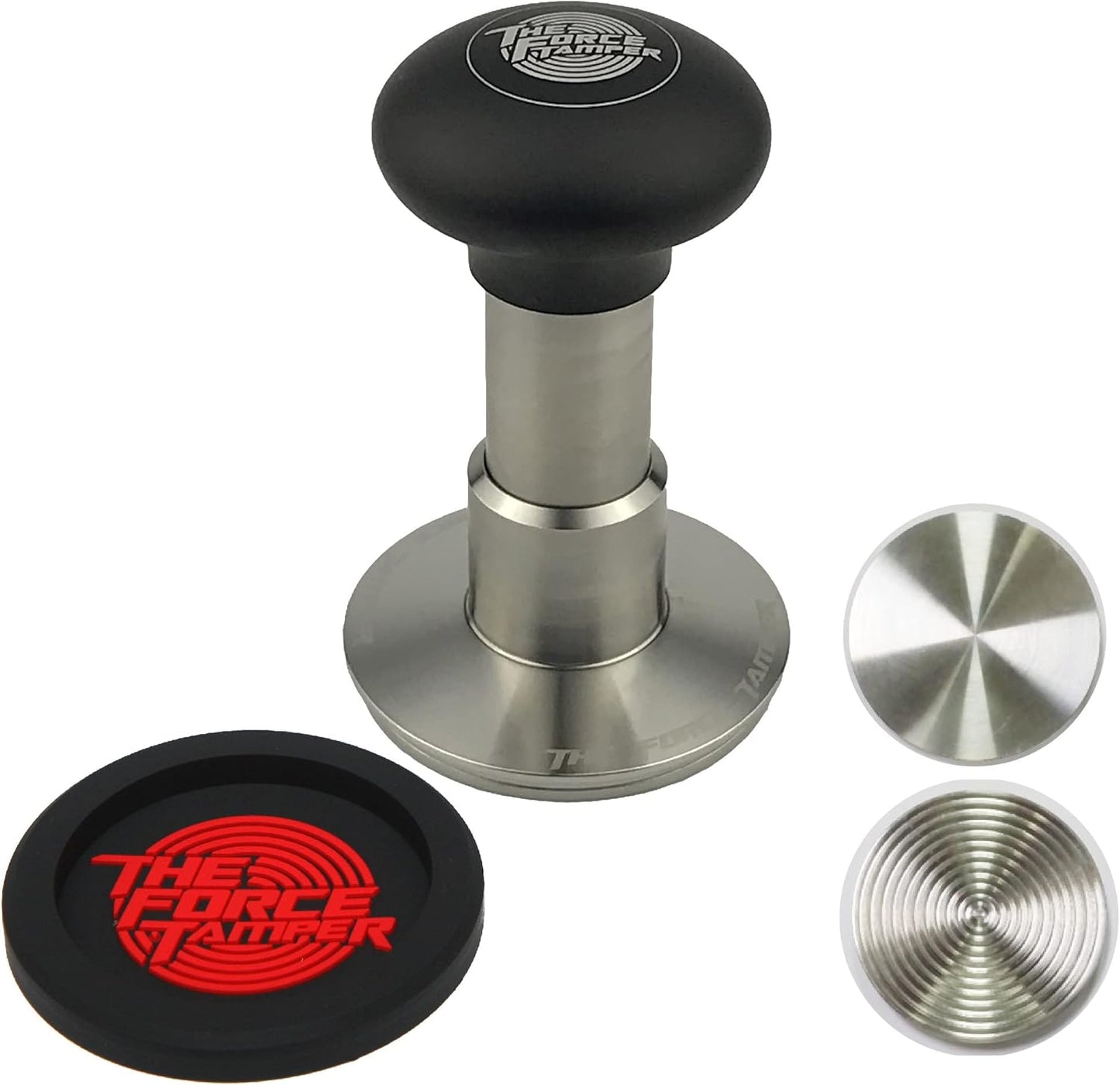 The Force Tamper Automatic Impact Coffee Tamper Adjustable Const Pressure and Autoleveling Extend Set New (Jelly, 58.50mm)