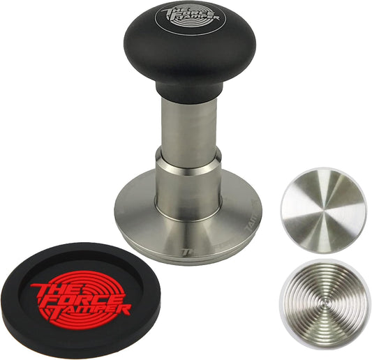 The Force Tamper Automatic Impact Coffee Tamper Adjustable Const Pressure and Autoleveling Extend Set New (Jelly, 58.50mm)