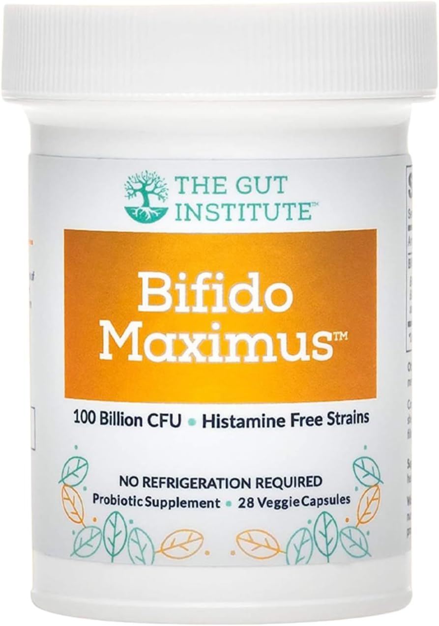 Bifido Maximus Ultra High Potency Probiotics for Women and Men - Bifidobacterium longum 100 Billion CFUs - 28 ct - 7 Strains - No Histamines - No Refrigeration Needed - Made in USA