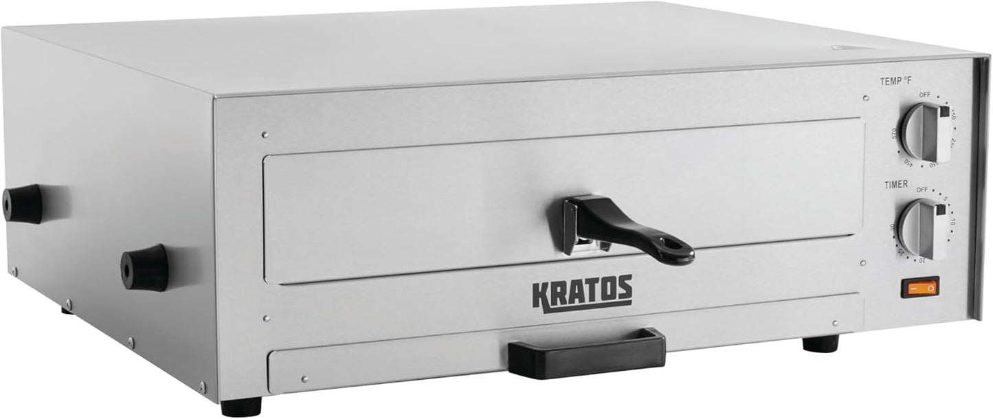 Kratos 29M-036 16" Commercial Electric Countertop Pizza Oven, 120V, 1700 Watts, Stainless Steel Pizza Oven for Restaurants, Cooks Pizzas Up to 16" Diameter