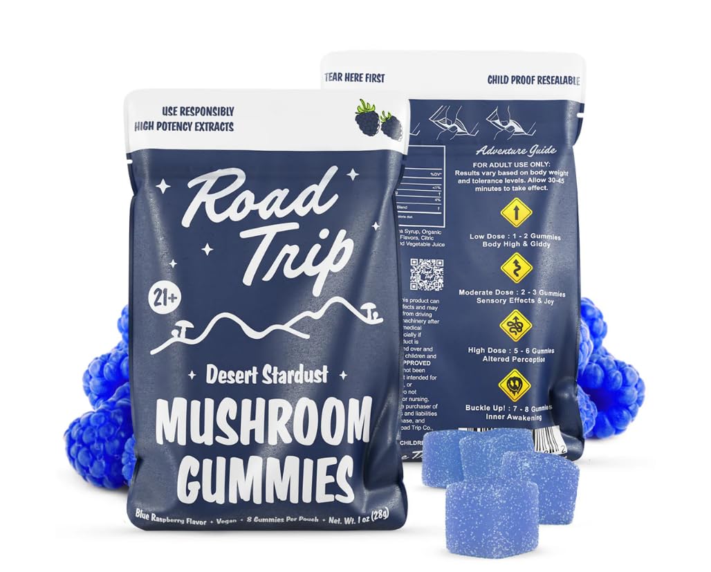 Road Trip - Desert Stardust - Mushroom Extract - Nootropic Blend - 2-Packs (2-Packs, Blue Raspberry)