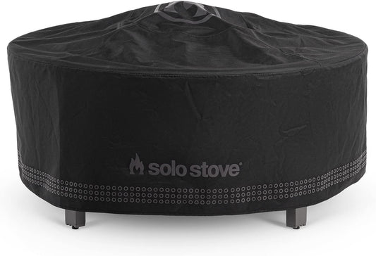 Solo Stove Surround Shelter Small | Protective Cover for Fire Pit Surround Table, Weather-Resistant, Solution Dyed Acrylic\/PVC Backing\/Aluminum Support Stays, Dims (HxDia): 20.8 x 42.5 in, Black