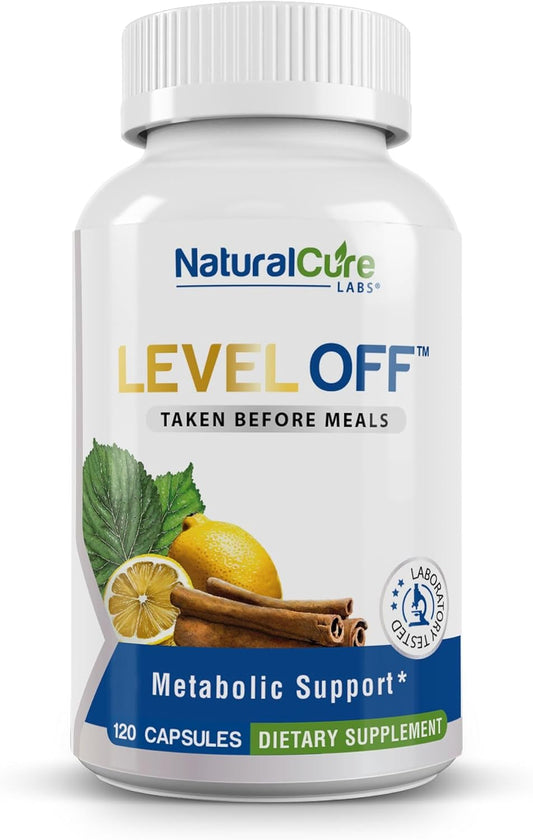 Level Off Anti Spike Formula Glucose Supplement – Capsules for Metabolic Health, Helps Moderate Glucose Spikes, Vegan, Non-GMO, Gluten Free – 120 Caps