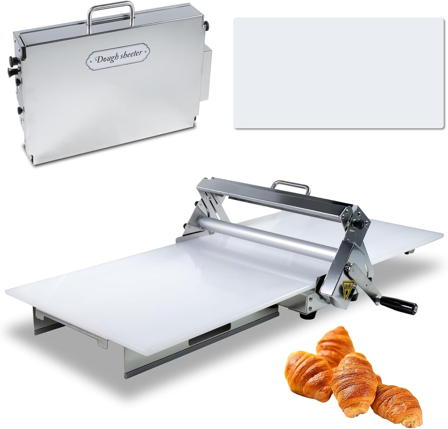 Laminadora De Masa Manual,Croissant Dough Laminator,With Sheeter Board,With 56 Adjustable Thickness Settings,Folding Dough Sheeter Machine,For Home And Commercial Bakeries
