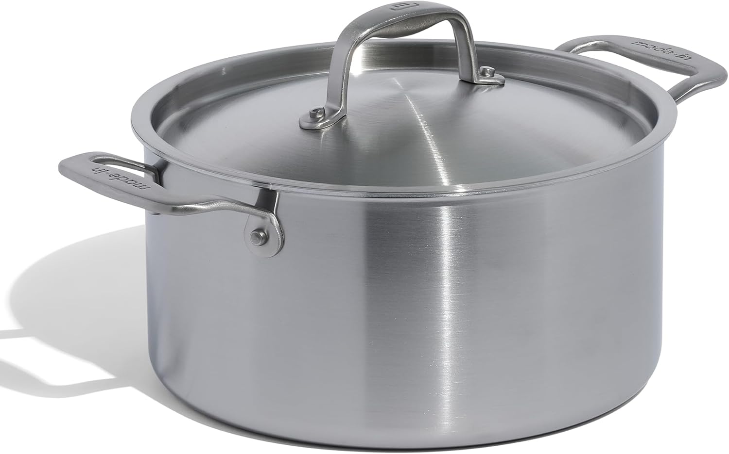 Made In Cookware - 6 Quart Stainless Steel Stock Pot With Lid - 5 Ply Stainless Clad - Professional Cookware - Crafted in Italy - Induction Compatible