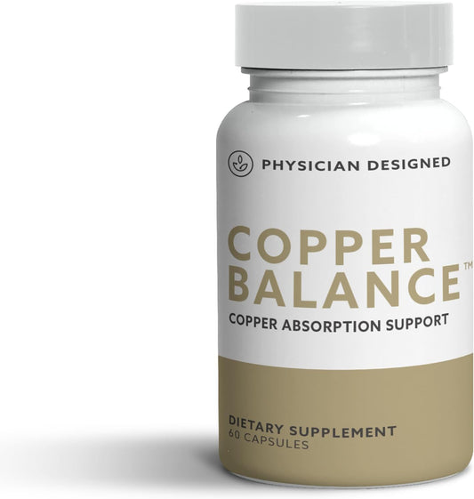 PD VARS Physician Designed Copper Balance Supplement - Fibromyalgia Support, Reduced Nerve Pain, Fibro Fog, 9 Essential Immune Boosting Vitamins, 60 Capsules