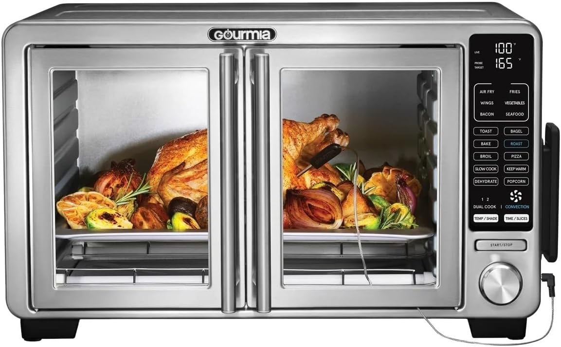 Gourmia XL Digital Air Fryer Toaster Oven with Single-Pull French Doors