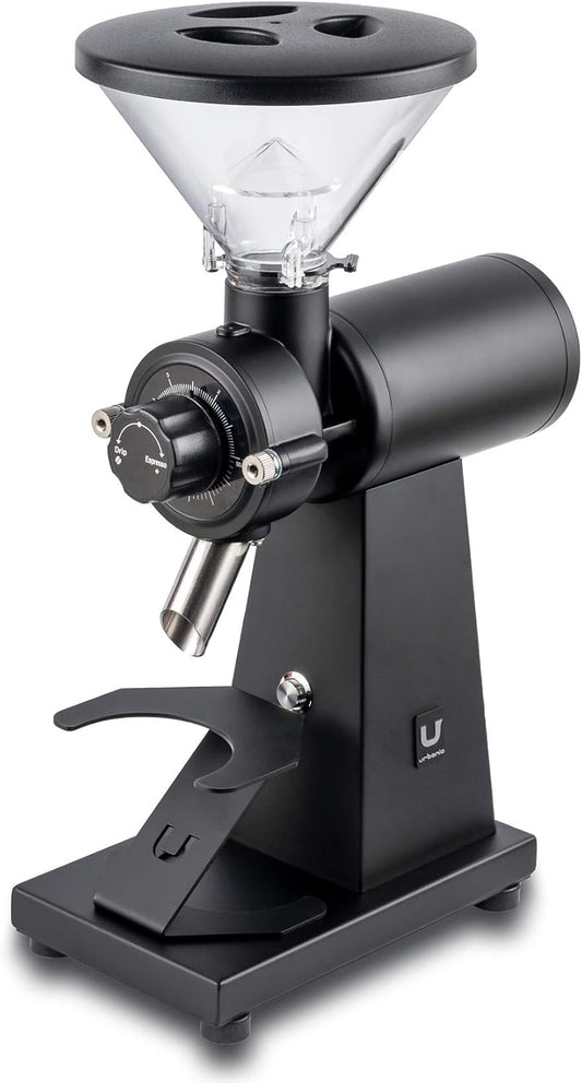 Urbanic 080 Electric Coffee Grinder (110~220v) / flat Titanium burr 60mm / Fine-setable in 100 steps (Black) / (Made in Korea)