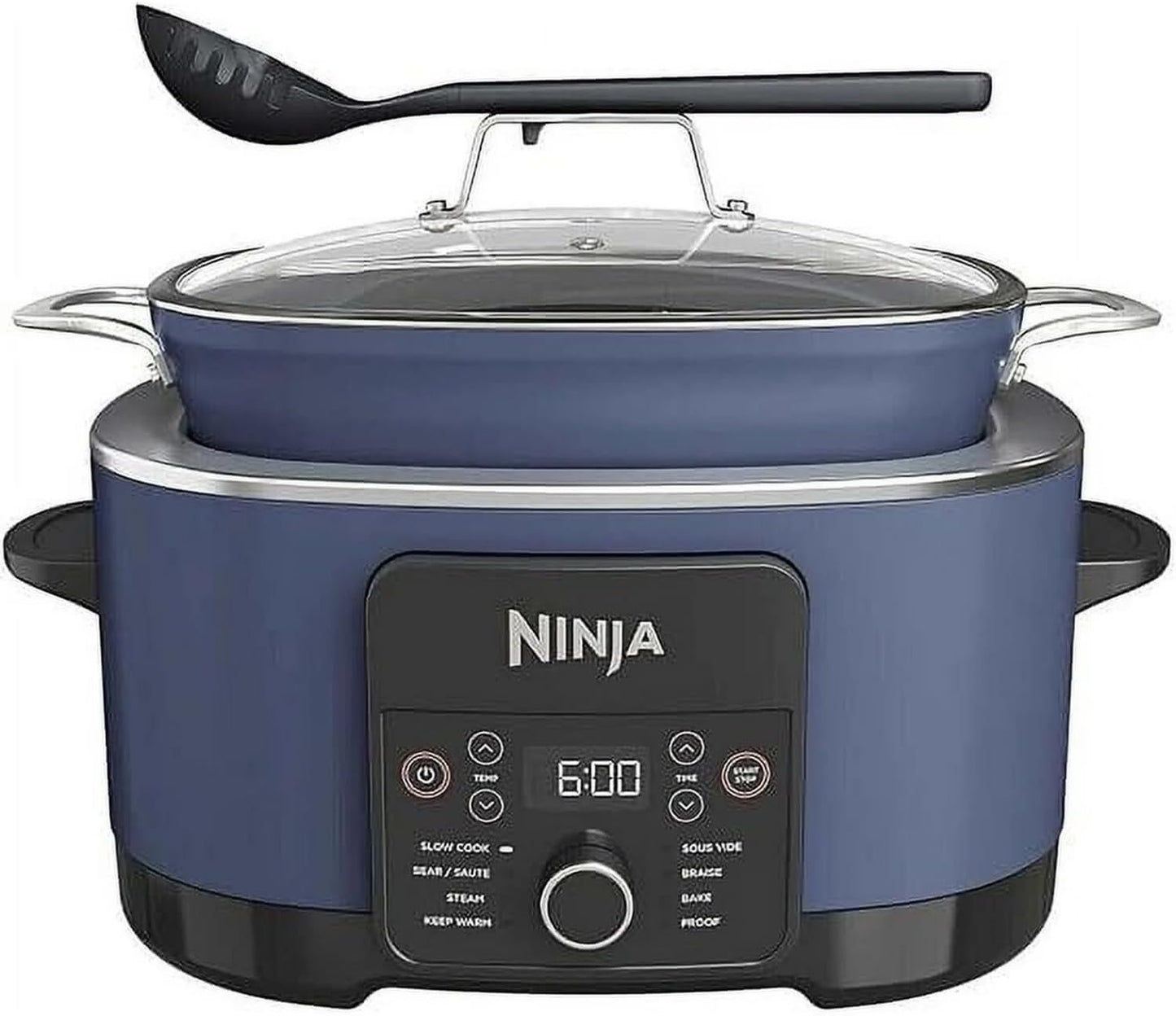 Ninja MC1001 Foodi PossibleCooker PRO 8.5 Quart Multi-Cooker, with 8 in 1 Slow Cooker Dutch Oven, Steamer, Nonstick, Oven Safe Pot to 500°F - Blue