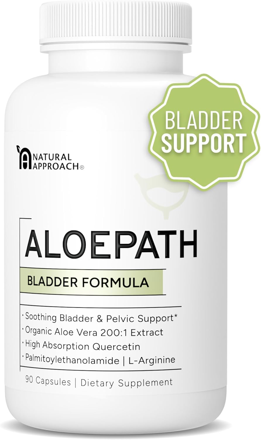 ALOEPATH - 200x Aloe Vera Extract for Bladder Health with Quercetin, PEA & L-Arginine - Organic Aloe Vera Capsules - USA Manufactured Premium Aloe Vera Supplement - Easy To Swallow Pills - 90 Capsules