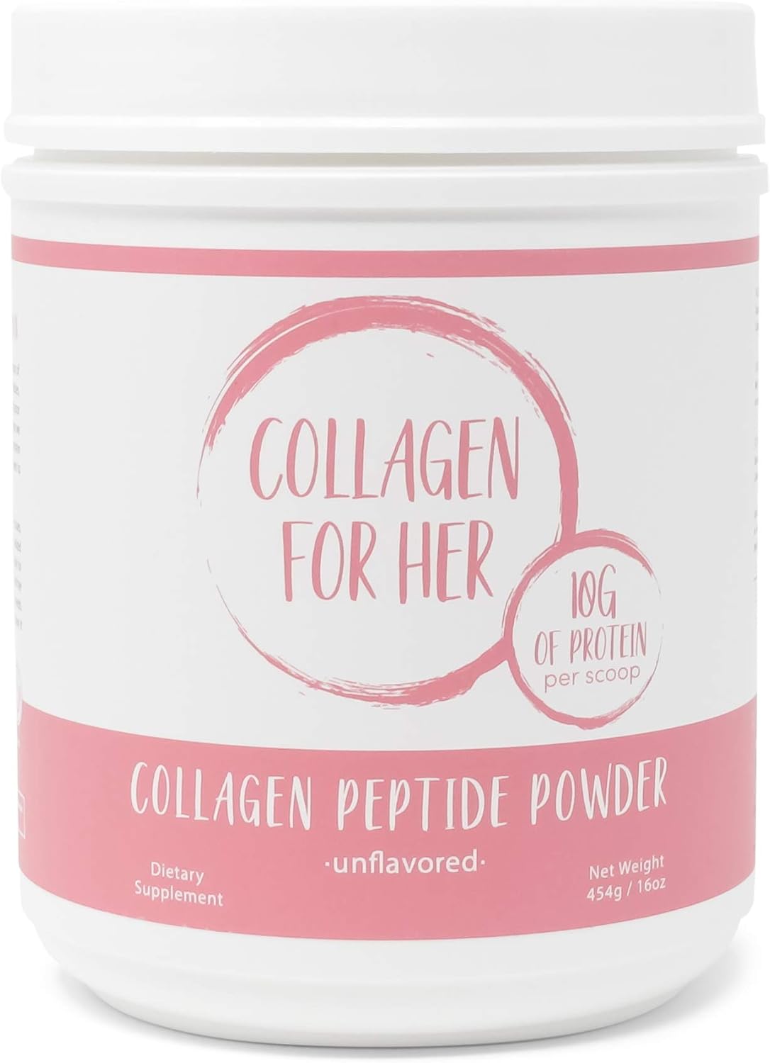 Collagen For Her: Unflavored Collagen Peptides Powder - Hydrolyzed Collagen Protein Supplement for Women | Vital for Hair, Skin, Nails, Gut Support, Paleo, Keto (41 Servings)