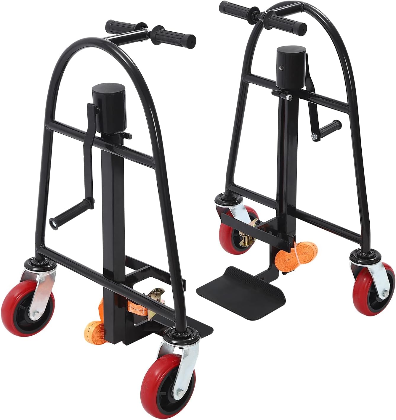 Heavy Duty Furniture Mover Tool Set (2-Pack) - 1300 lbs Capacity, 12" Lift Height, Durable Dolly with Wheels for Easy Moving of Sofas, Appliances & More (Black)