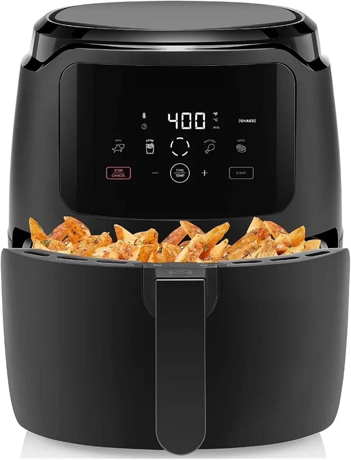 Food essentials and family helpers Smart Air Fryer Oil Free Electric Fryer French Fries Air Fryer Digital Control Preset Chicken Kitchen Household Appliances Air Fryer Smart assistant Enjoy life (Col