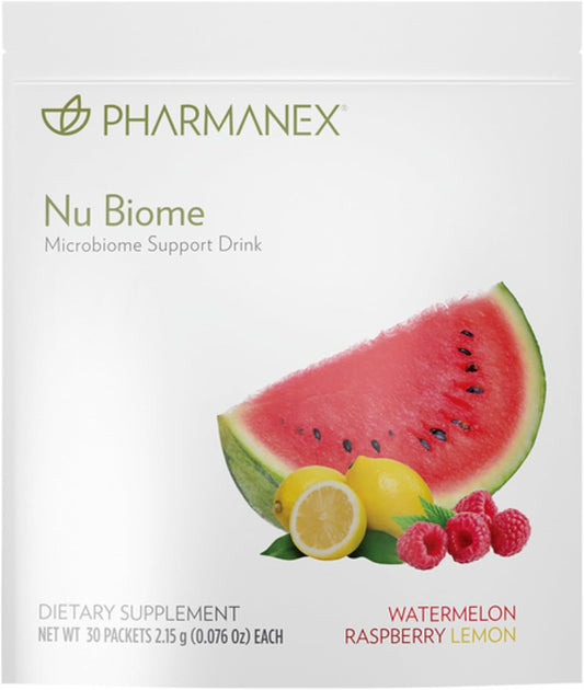 Nu Skin Pharmanex Nu Biome | Gut & Immune Health Supplement | Supports Digestive Balance & Energy | Prebiotic & Antioxidant Formula | 30 Packets