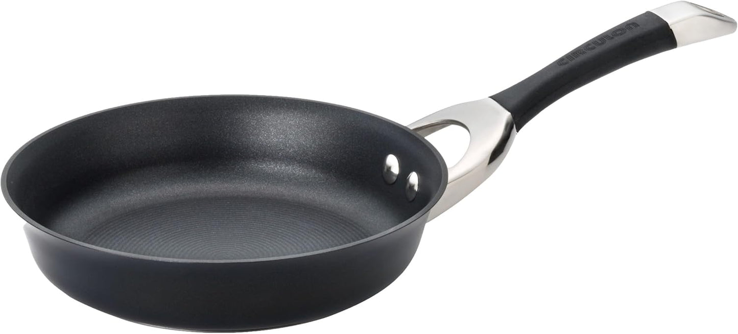 Circulon Symmetry Hard-Anodized Nonstick Frying Pan, 8.5-Inch, Black