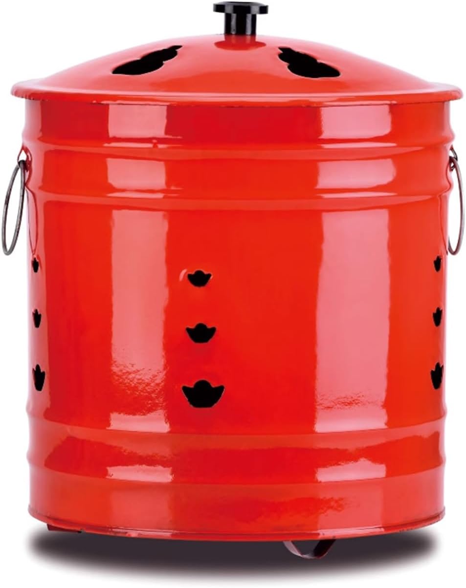 Incinerator Burn Barrel, Metal Garden Fire Pit Cage, Yard Debris Furnace, Burning Bin Bucket, for Waste, Garden, Leaf Wood, Bonfire