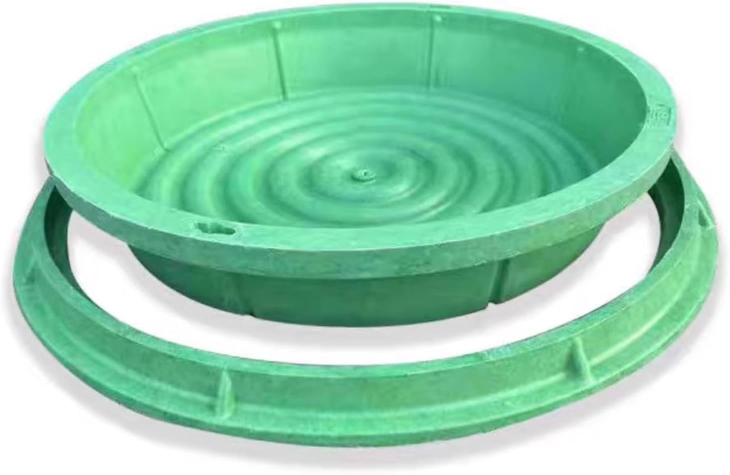 Recessed Septic Tank Lid, Durable Resin Manhole Cover for Lawn and Garden Drainage, Ideal for Planting Flowers and Plants
