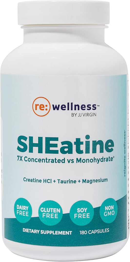 Reignite Wellness by JJ Virgin | SHEatine | Creatine HCL, Taurine & Magnesium Glycinate | 180 Capsules