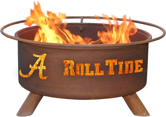 Patina Products F410 Alabama Steel Outdoor Fire Pit - 24 x 24 x 11 inch - Natural Rust Patina Finish
