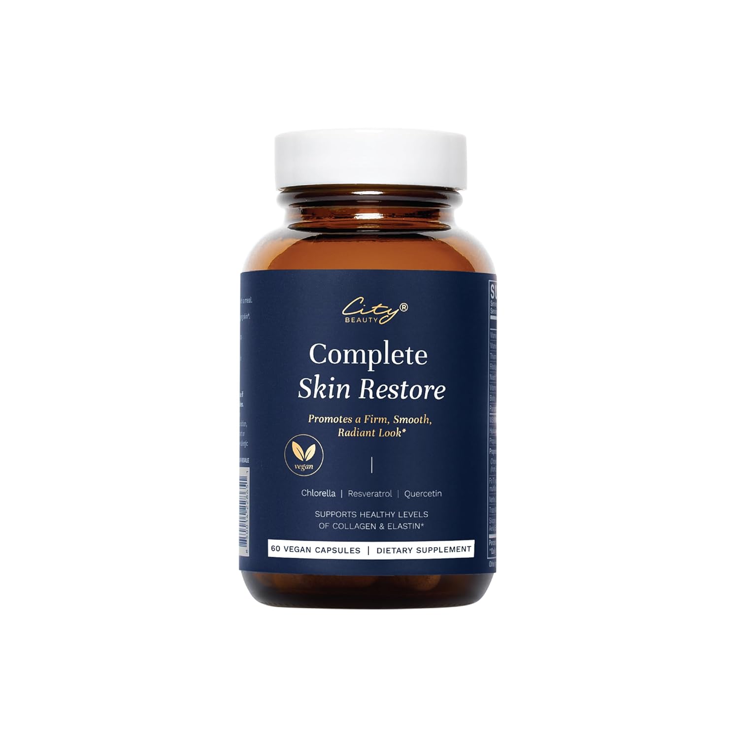 City Beauty Complete Skin Restore - Dietary Supplement - Supports Collagen & Elastin - Solution for Wrinkles & Sagging on The Face & Body - Anti-Aging Beauty & Skin Care Supplement