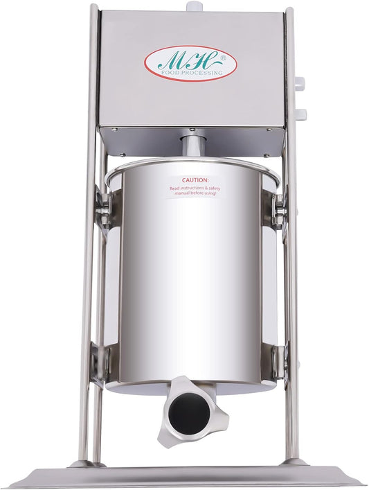 Commercial Churros Maker, 5L Manual Stainless Steel Spanish Churros Donuts, Vertical Latin Fruit Machine with 6 Nozzles, Churrera Churro Machine for Home Restaurants Bakeries (10L Manual)